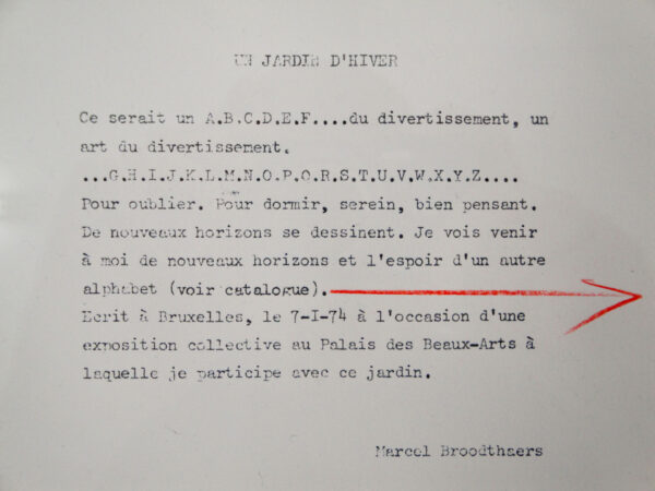 EXPOSITION DOCUMENTAIRE AUTOUR DE MARCEL BROODTHAERS <br> PRÉSENTÉE PAR YVES GEVAERT EXPOSITION DOCUMENTAIRE AUTOUR DE MARCEL BROODTHAERS PRÉSENTÉE PAR YVES GEVAERT