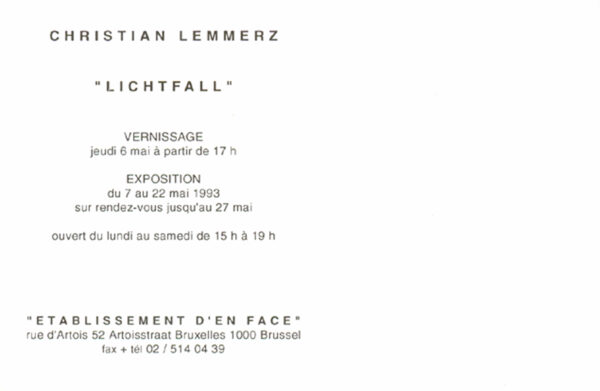 LICHTFALL CHRISTIAN LEMMERZ -
LICHTFALL