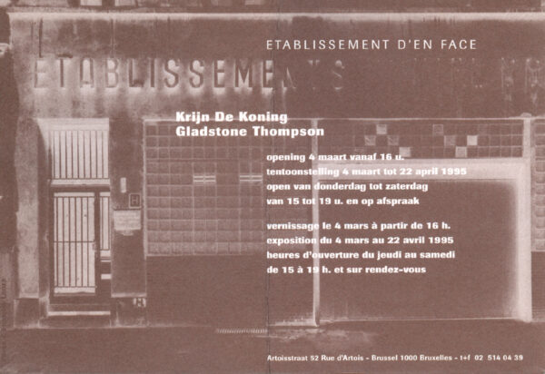  KRIJN DE KONING & GLADSTONE THOMPSON