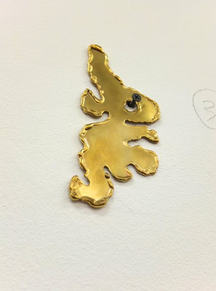 IL NUOVO III ANDY FARROW, NOT JUST A RABBIT (SOMETIMES I LIKE TO JUMP UP AND CHANGE DIRECTION) - Rabbit: 0.6mm, English sheet brass, approx 12 x 6.5cm cut with a flame, Oxygen & Propane, polished & brushed - Edition of 7 + 2 AP, signed and numbered - KEYMOUSE EDITION - 350,00 EUR
